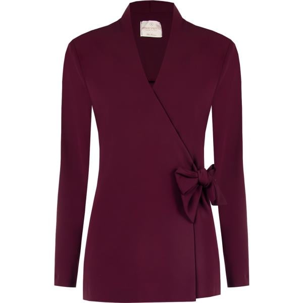 blazer Rinascimento rosso tinta unita