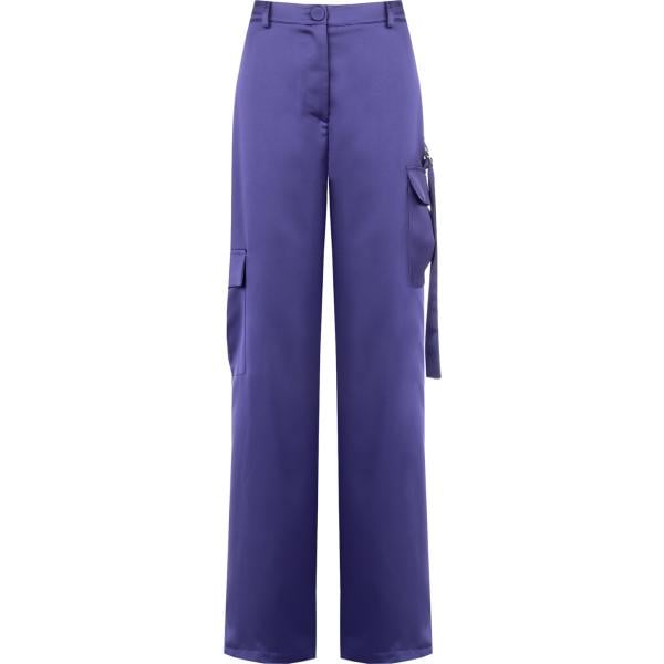 pantaloni cargo Rinascimento blu tinta unita