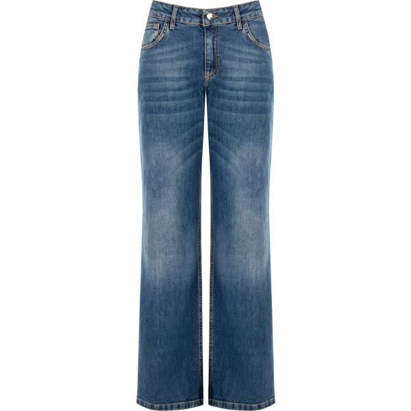 jeans Rinascimento blu tinta unita