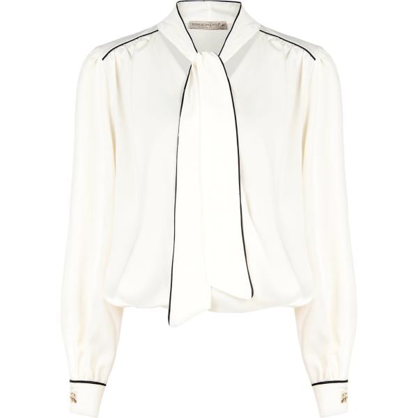 bluse Rinascimento bianco tinta unita