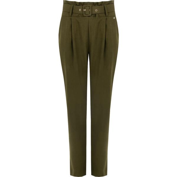 pantaloni Rinascimento verde tinta unita