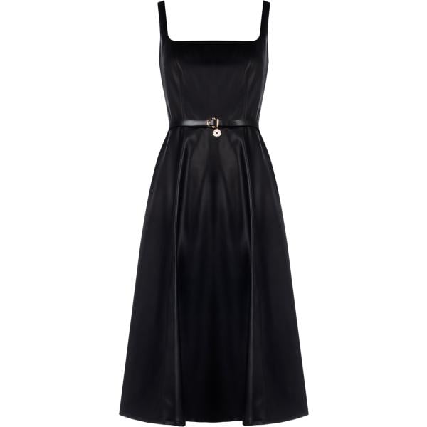 vestiti midi/longuette Rinascimento nero tinta unita