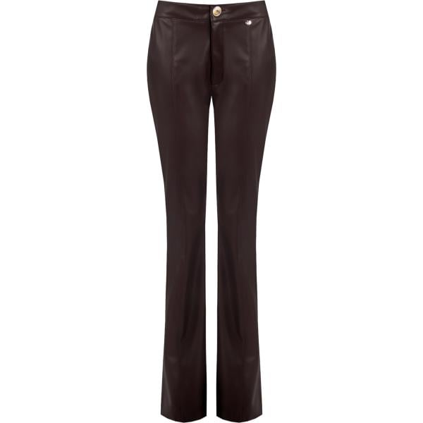 pantaloni Rinascimento marrone tinta unita