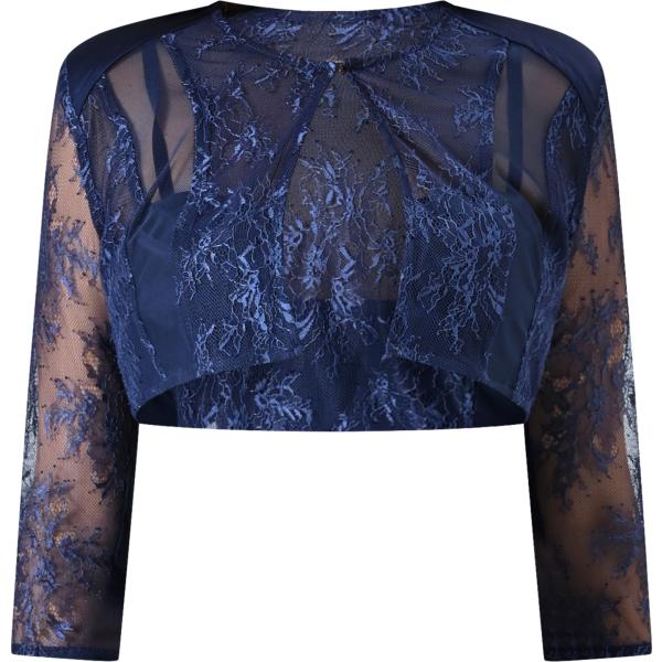 bolero Rinascimento blu tinta unita