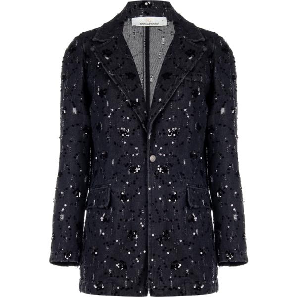 blazer Rinascimento nero tinta unita