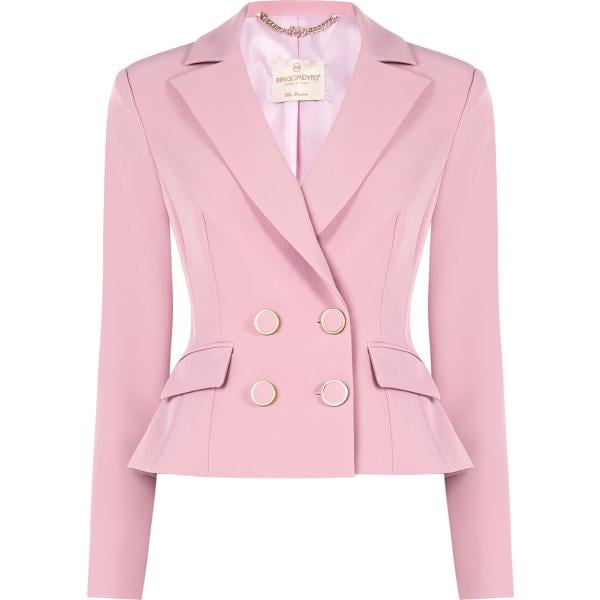 blazer Rinascimento rosa tinta unita