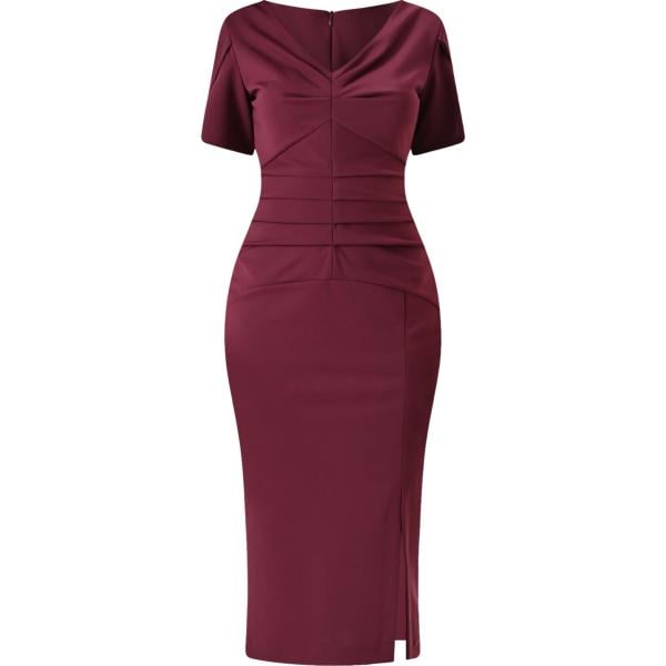 vestiti midi/longuette Rinascimento rosso tinta unita