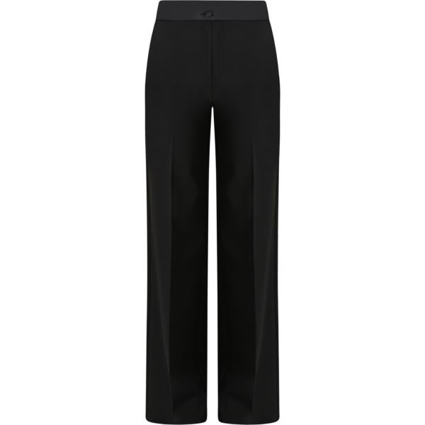 pantaloni a palazzo Rinascimento nero tinta unita