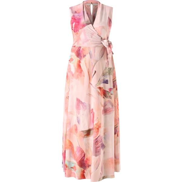 vestiti lunghi Rinascimento rosa con stampe