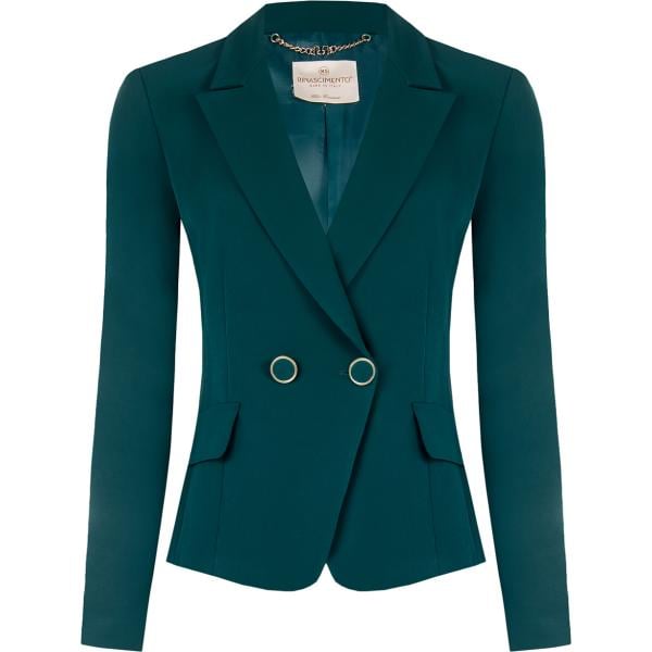blazer Rinascimento verde tinta unita