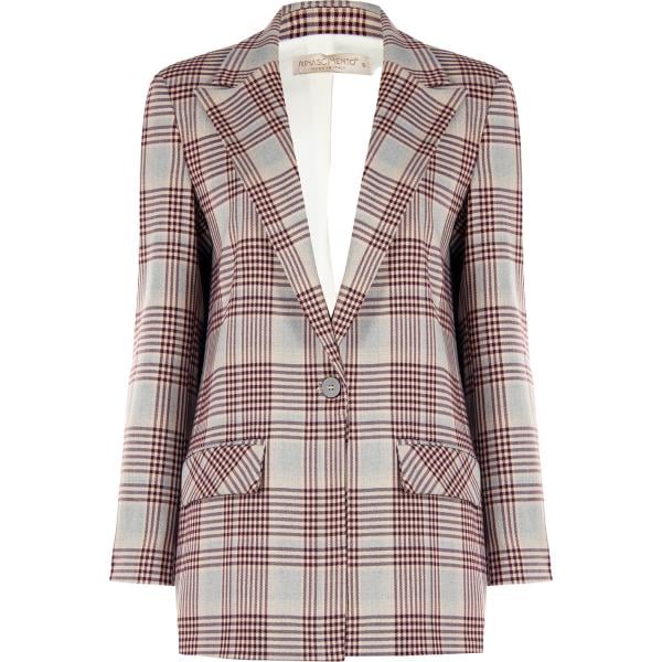 blazer Rinascimento viola a quadri