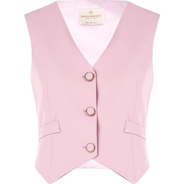 gilet Rinascimento rosa tinta unita