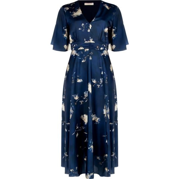 vestiti lunghi Rinascimento blu con stampe