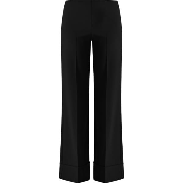 pantaloni a palazzo Rinascimento nero tinta unita