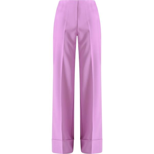 pantaloni a palazzo Rinascimento rosa tinta unita