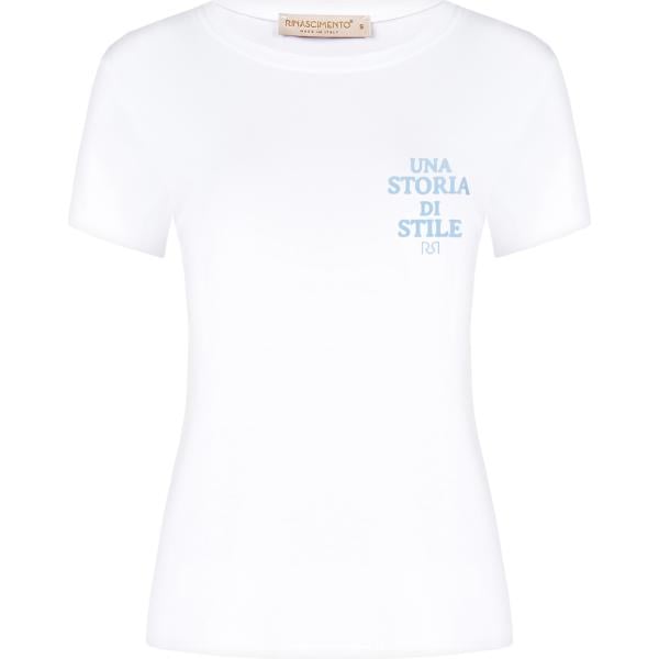 t-shirt Rinascimento bianco con stampe