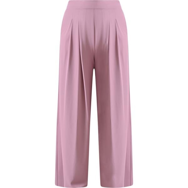 pantaloni a palazzo Rinascimento rosa tinta unita