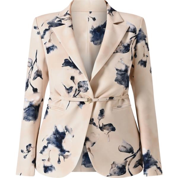 blazer Rinascimento rosa con stampe