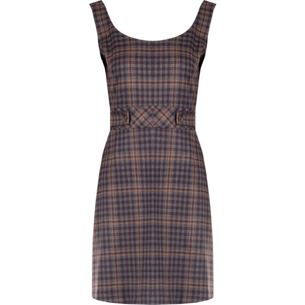 vestiti a tubino Rinascimento grigio a quadri