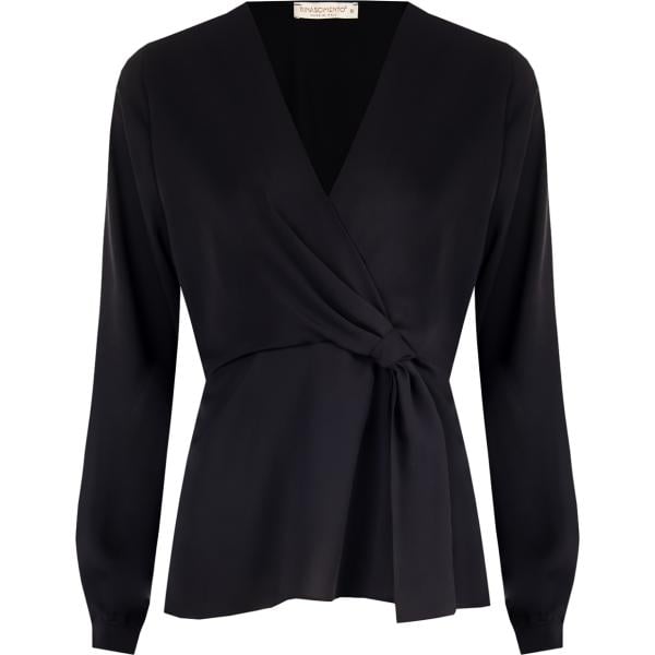bluse Rinascimento nero tinta unita