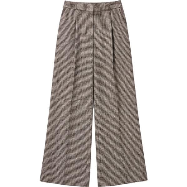 pantaloni a palazzo Rinascimento verde con stampe