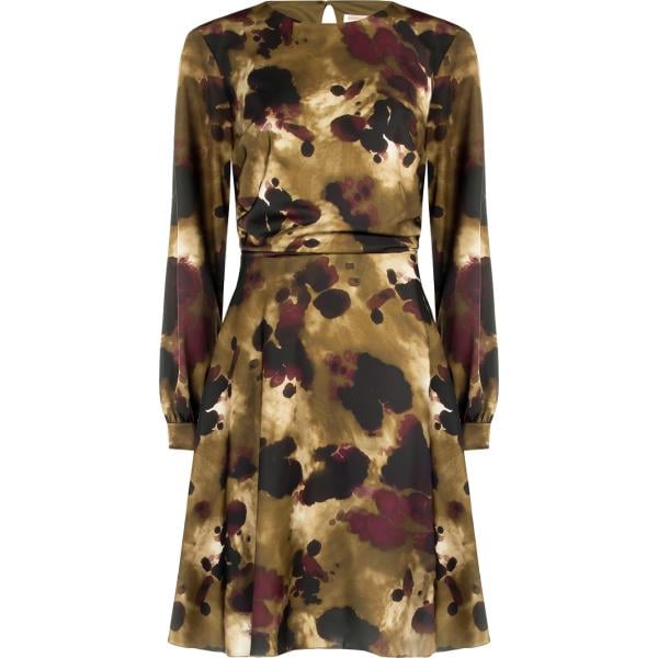 vestiti midi/longuette Rinascimento marrone con stampe