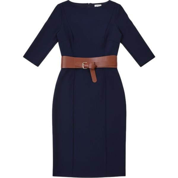 vestiti midi/longuette Rinascimento blu tinta unita