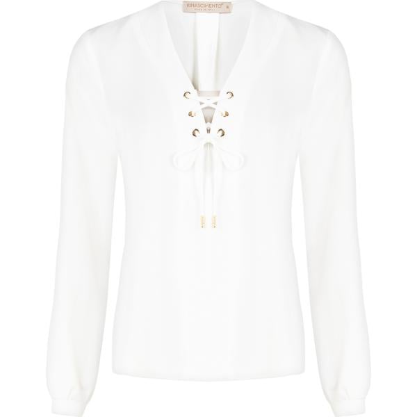 bluse Rinascimento bianco tinta unita