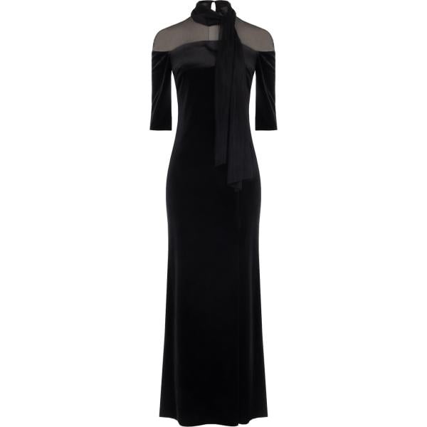 vestiti lunghi Rinascimento nero tinta unita