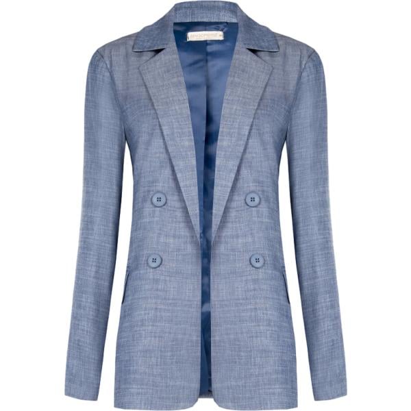 blazer Rinascimento blu tinta unita