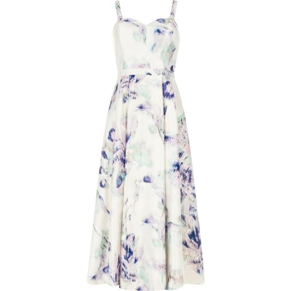 vestiti midi/longuette Rinascimento bianco a fiori