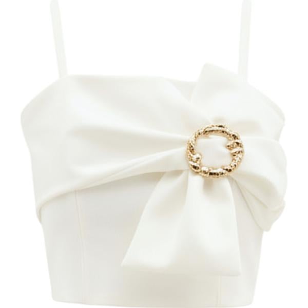 top Rinascimento bianco tinta unita