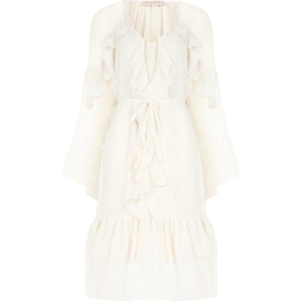 vestiti midi/longuette Rinascimento bianco tinta unita