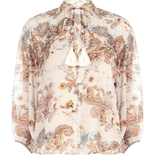 bluse Rinascimento bianco paisley