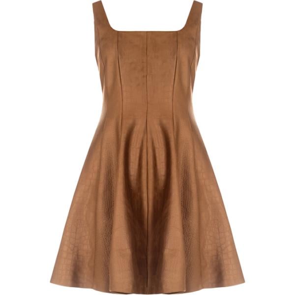 vestiti corti Rinascimento marrone tinta unita