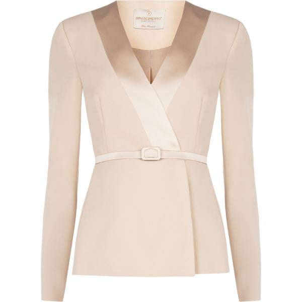 blazer Rinascimento marrone tinta unita