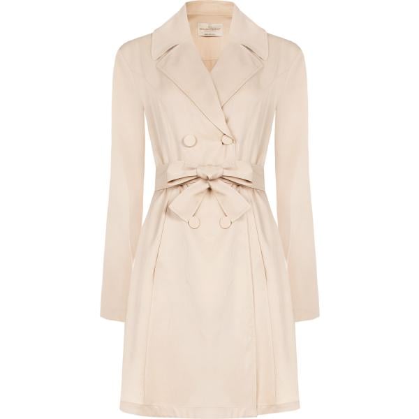 trench Rinascimento marrone tinta unita