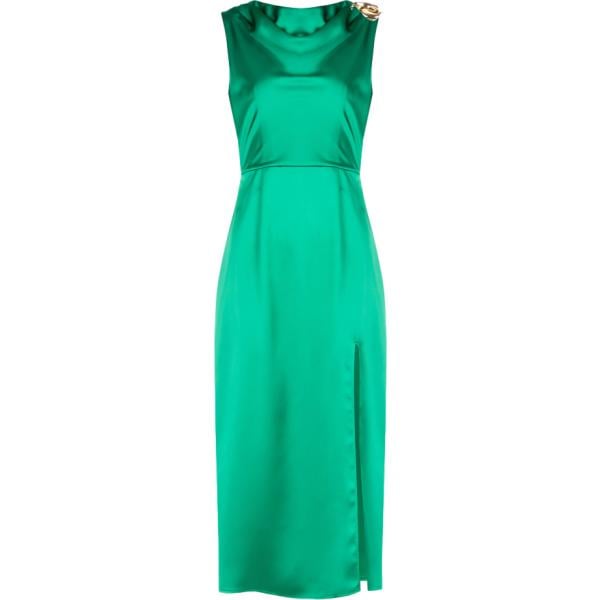 vestiti midi/longuette Rinascimento verde tinta unita