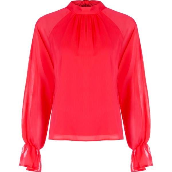 bluse Rinascimento rosso tinta unita
