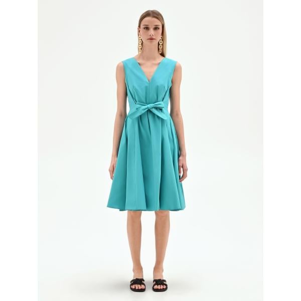 vestiti midi/longuette Rinascimento blu tinta unita