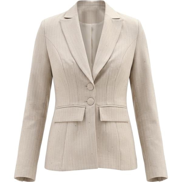 blazer Rinascimento marrone a righe