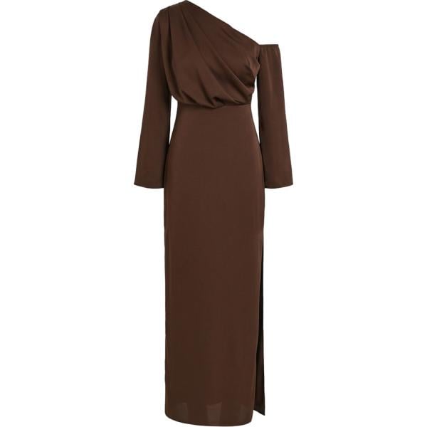 vestiti lunghi Rinascimento marrone tinta unita