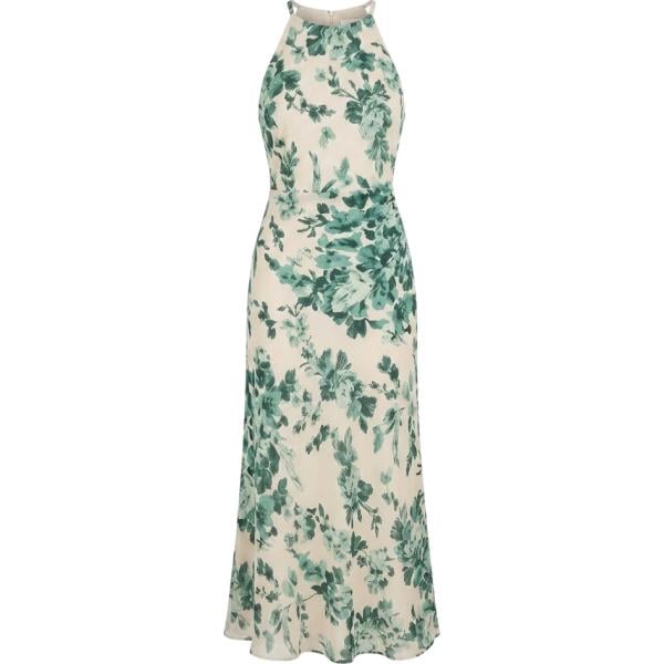 vestiti lunghi Rinascimento bianco con stampe