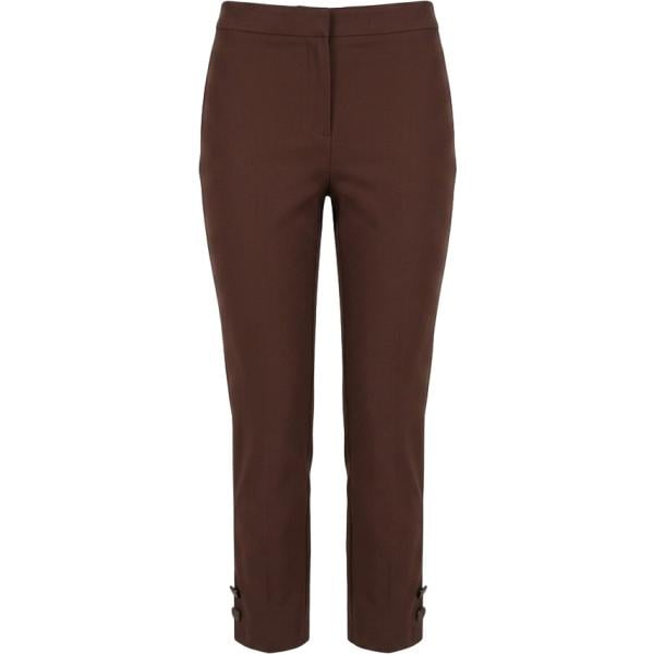 pantaloni Rinascimento marrone tinta unita