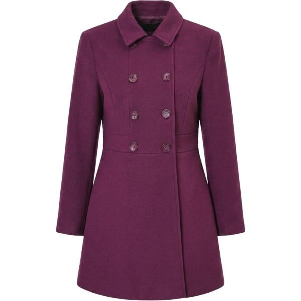 Cappotto da donna a trapezio in bordeaux modellante Rinascimento