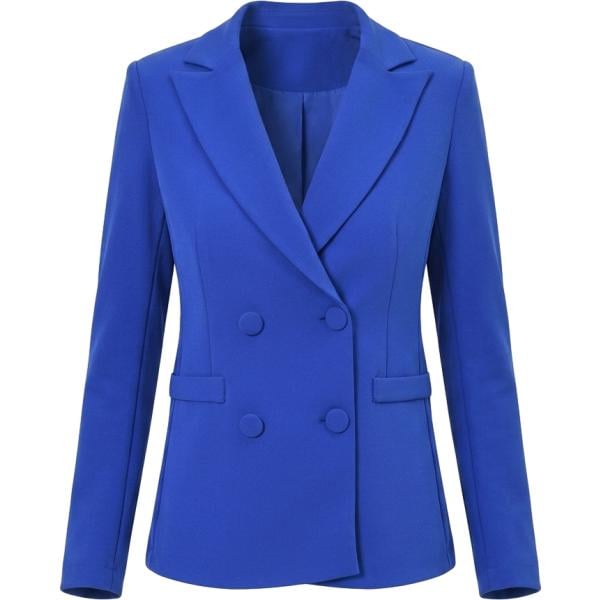 Giacca da donna in blu scuro collo con revers made in italy con bottoni Rinascimento