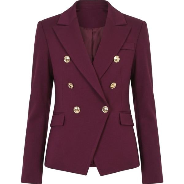 Giacca da donna in bordeaux made in italy con zip in viscosa Rinascimento