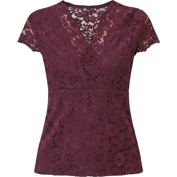 top Rinascimento rosso a fiori
