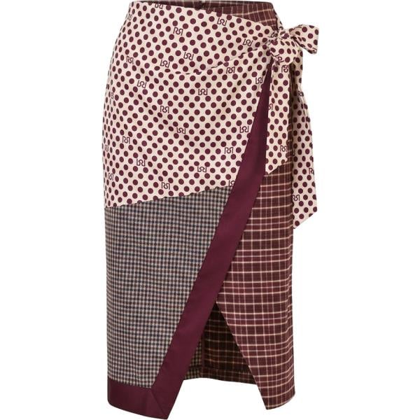 gonne longuette Rinascimento marrone con stampe
