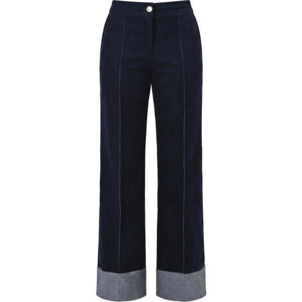 pantaloni Rinascimento blu tinta unita